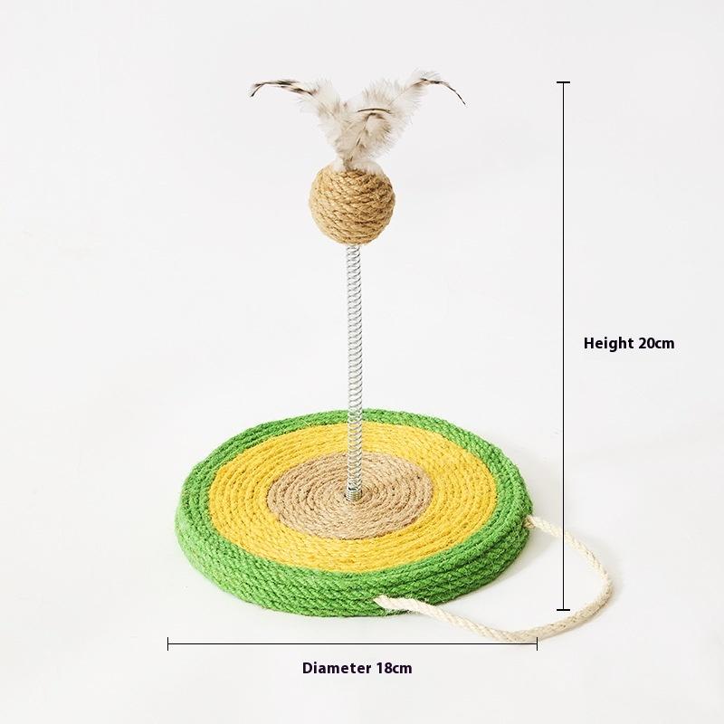 Interactive Hemp Rope Spring Ball Cat Toys Tumbler Sword Hemp Cat Scratch Board Self-Play Kitten Stick Relieve Boredom Toys