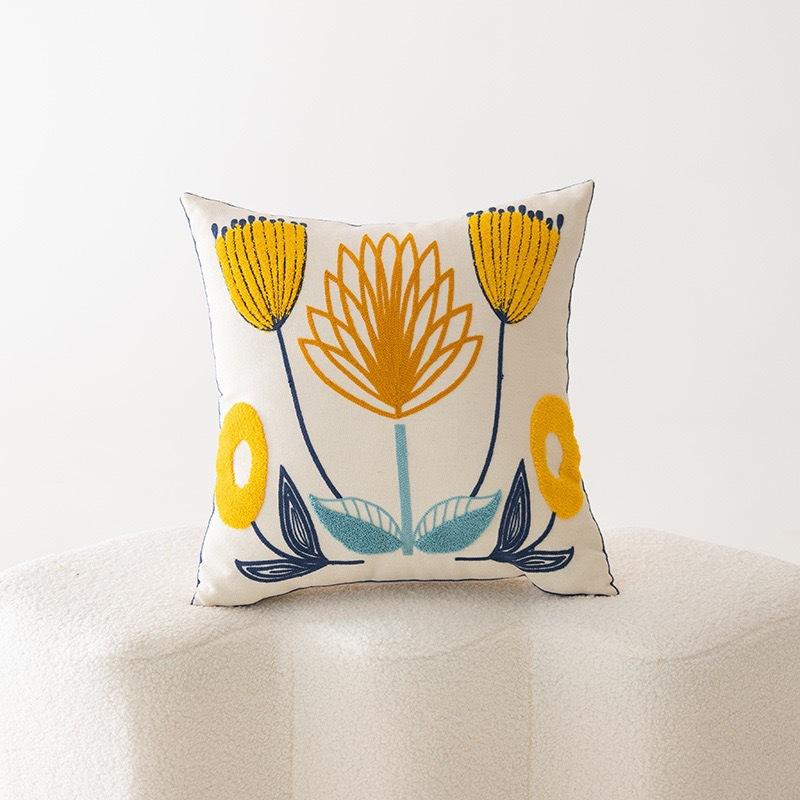Nordic Style Sofa Living Room Pillow Ornaments Home Decoration Bedside Large Backrest Pillow Case Bay Window Small Daisy