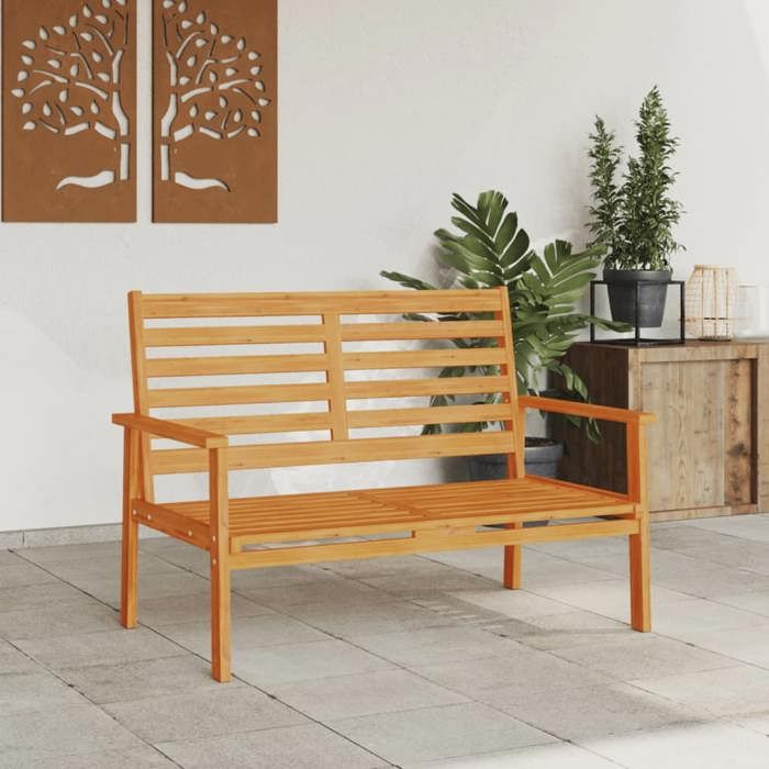 VidaXL Canapé de Jardin, Banc de Terrasse avec Accoudoirs et Dossier, Chaise de Camping, Meuble de Balcon, Moderne, Bois 366377