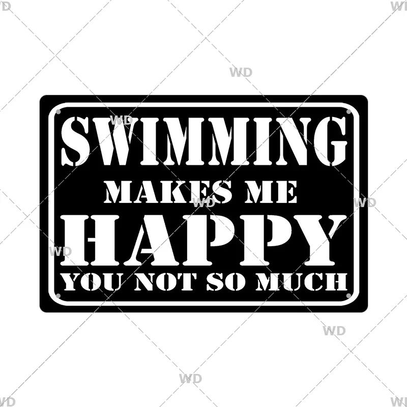Tin Sign Pool Funny Rules Vintage Plaque Welcome Warning No Swimming Instruction Metal Sign For Home Pool Store Club Wall Decor
