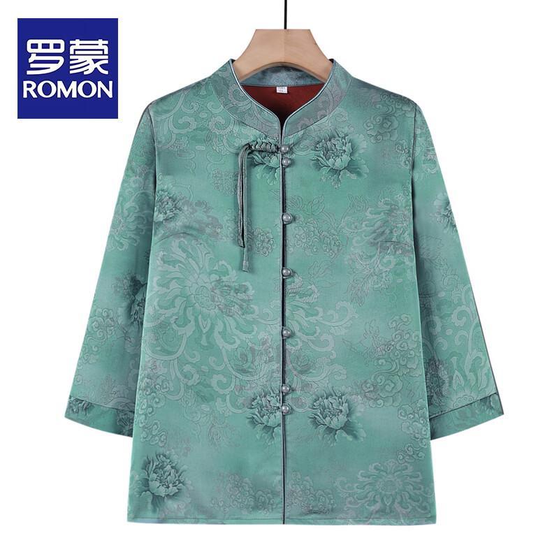 Romon Women s New Chinese Style Summer Shirt 5XL
