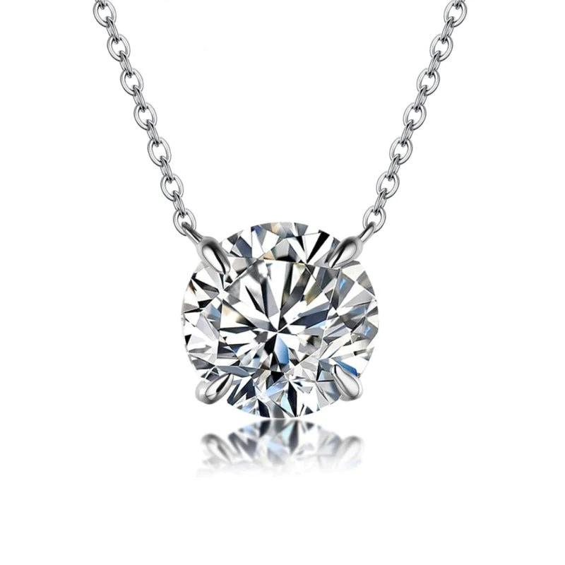 Classic Round Cut Solitaire Pendant Necklace