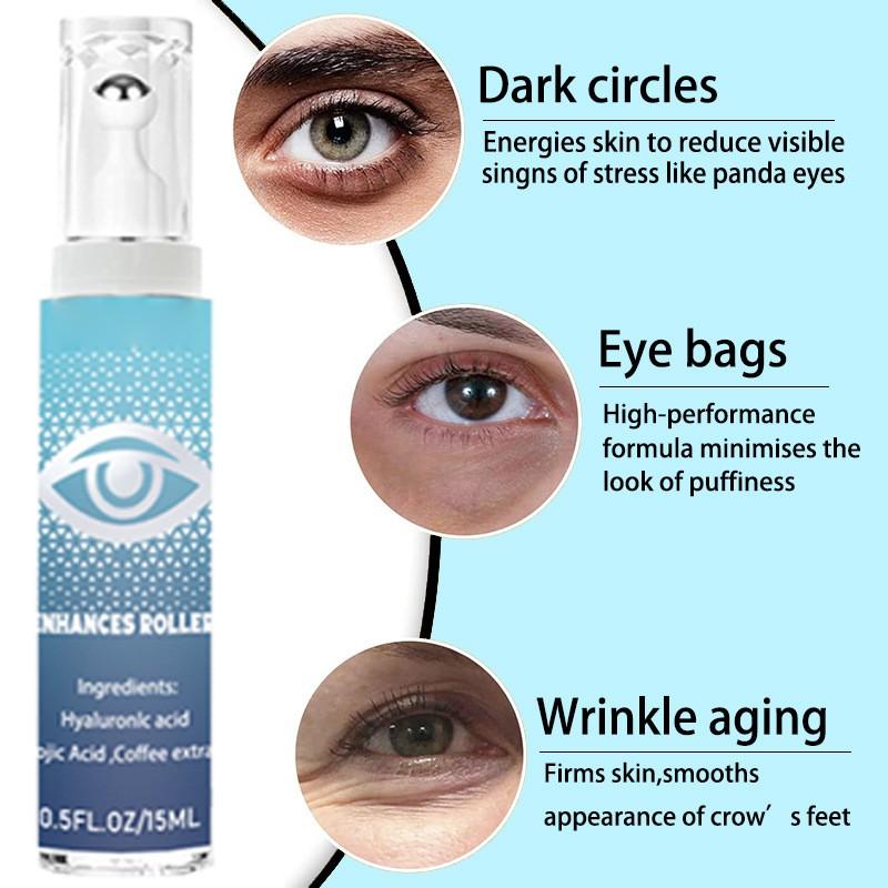 Falten Augen 5% Koffein Augen Creme Eye Roller Ball Creme Für Augenringe Verblasst Feine Linien Entfernen Augen Taschen 15ml
