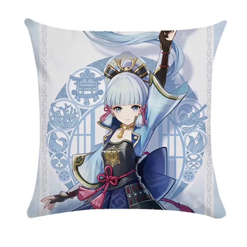 40/45/50cm Genshin Pillowcases Dormitory Sofa Bedside Cushion Cover Cartoon Anime Home Decor Throw Pillow Case