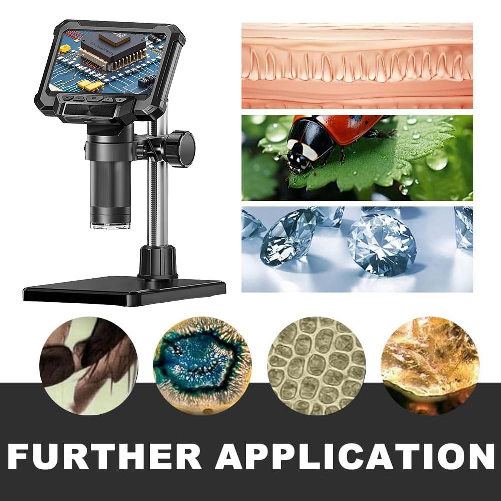 Microscópio Digital MK5 4,3 Polegadas 1000X Microscópio para Moedas Microscópio de Vídeo HD 1080P para Adultos Visualização em PC Microscópio de Soldagem Lupa