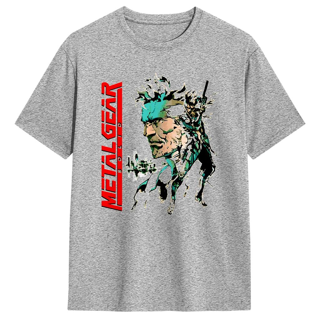 Fashion Metal Gear Solid Game Poster TShirt Men Round Neck 100 Cotton T Shirt Short Sleeve Tees Birthday Present Tops