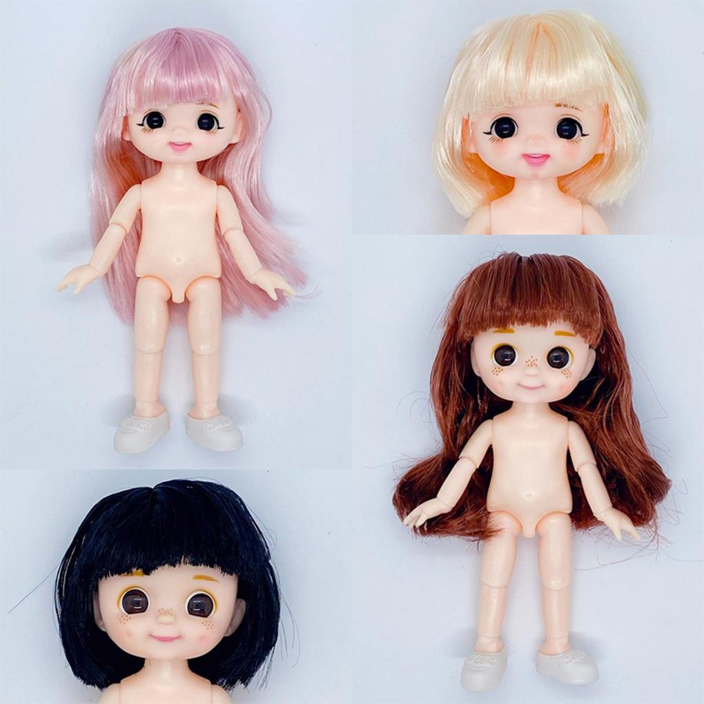 17CM 6Inch Girl Doll Nude Body Lightweight Small Size DIY Toys Smooth Flexible Simulation Clothing Accessories Kids