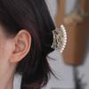 Hollow Hanfu U Shape Hairpin Pearl Fan Hair Stick Retro   Cheongsam Accessories