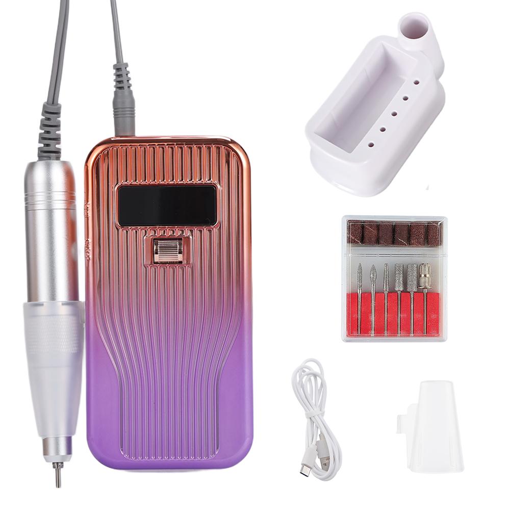 45000RPM Wireless Use Nail Drill Machine 2400mAh Nail Drill Milling Sander Nail Art Manicure Grinder Nail Polisher Cutter Kit
