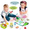 HERSITY Kids Toy Cash Register with Scanner and Microphone, Pretend Play Money Electronic Calculator Realistic Children's Supermarket Cashier Games