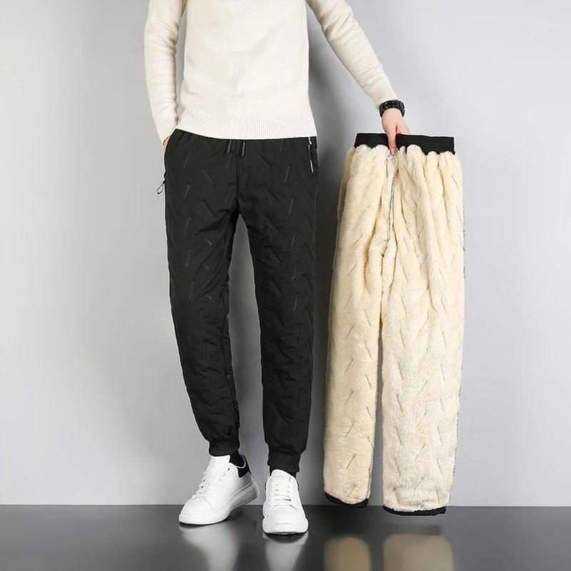 Zimní zateplené kalhoty pro volný čas pánské fitness sportovní oblečení muži joggery sportovní oblečení pro volný čas Track Kalhoty plus velikost 6Xl 7Xl