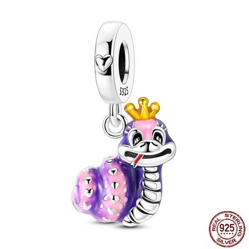 Copper Loveheart Charms Beads Cute Cat Panda Poker Phone Charm Pendant Fit Original Bracelet Diy Jewelry Women Gift