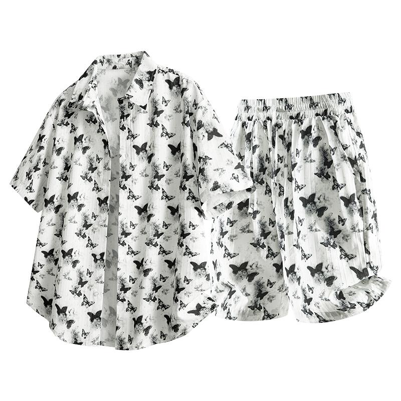 Sports Suit Men s Short Sleeved Shorts Men s Summer Men s Shirt Two-piece Set XXXL