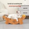 Arc-Shaped Wear-Resistant Cat Bed & Scratching Board - Non-Dandruff Hammock for Sharp Claws