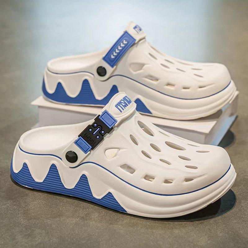 Men's Dual-purpose Thick-soled Clogs Non-slip Breathable Beach Slippers Adjustable Garden Shoes