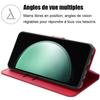 Coque de protection - BOOLING - Samsung Galaxy S23 FE - Simili Cuir - Rouge - Antichoc