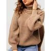 Turtleneck sweater women's knitted loose new turtleneck thickened autumn and winter solid color casual sweater