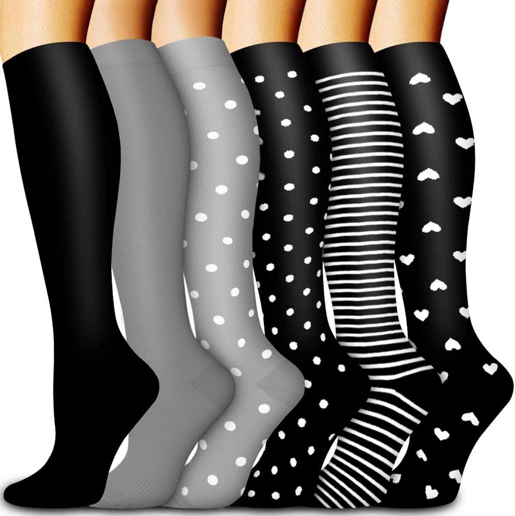 Unisex Cross-Border Compression Socks - Perfect for Sports, Running, Yoga; Knee-High, Calf-Length; Leg Slimming.
