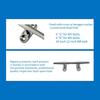 Boat Cleat Open Base 4/5/6//8/10/12 Inch, Dock Cleat 316 Stainless Steel Marine Grade Boats Hollow Base Cleats