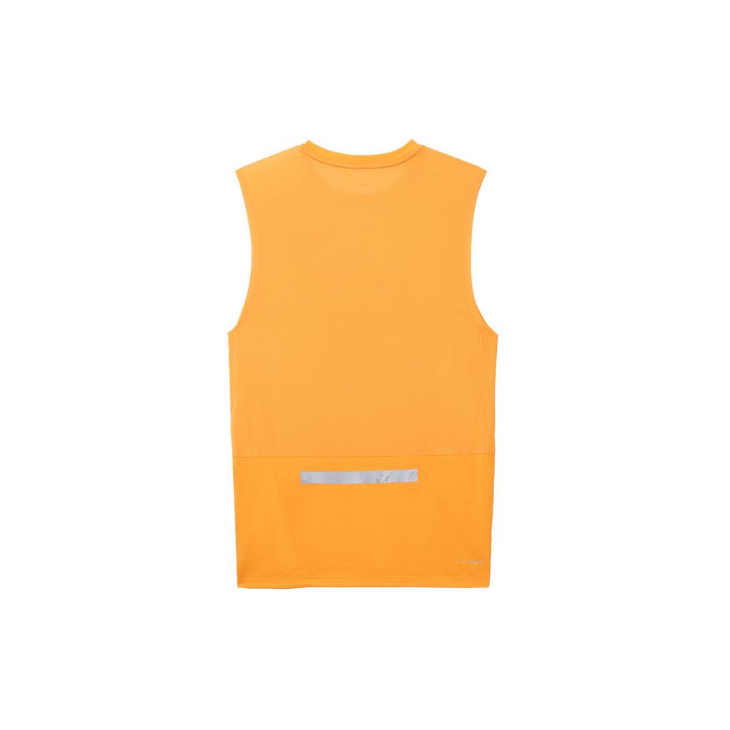 Nike Solid Color Logo Round Neck Running Training Sleeveless Tank Top Men Tops Orange DX0852-836