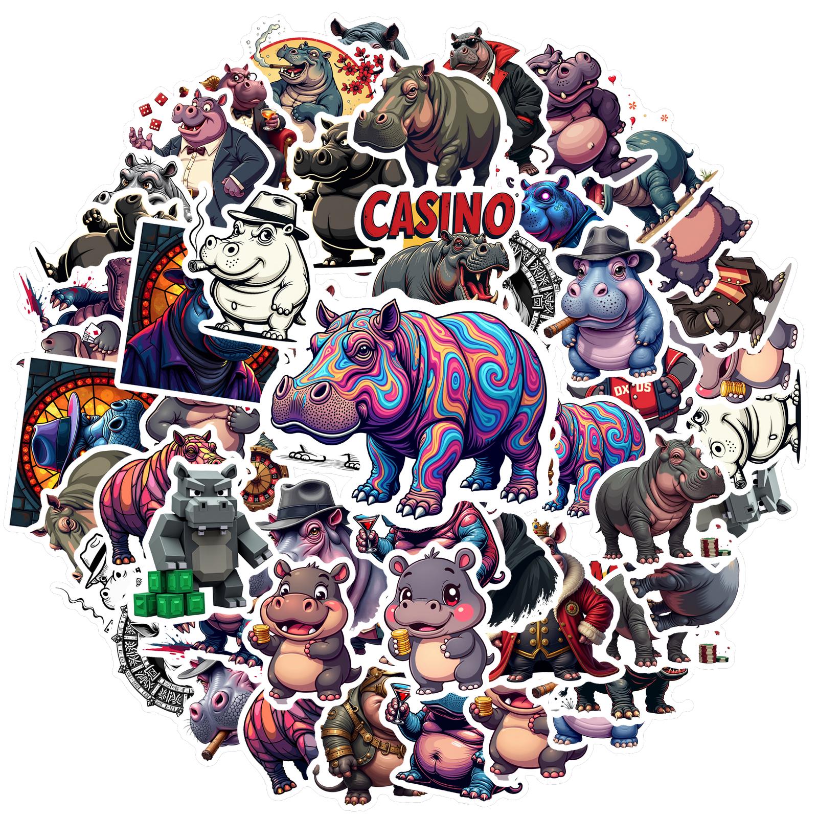 35pcs-50pcs Stylish Stickers Cartoon Graffiti Decals Funny Stickers For Guitar DIY Bicycle Skateboard Laptop Luggage Decor