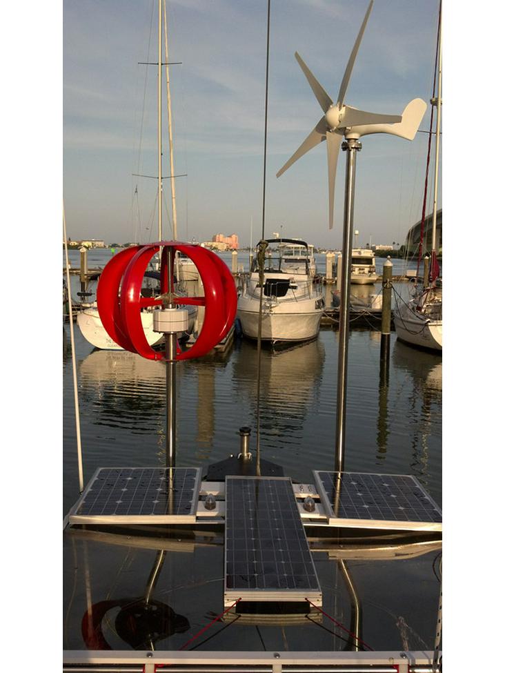 Vertical Axis Wind Turbine 100-300W for Red Lantern Project with Wind-Solar Complementary System.