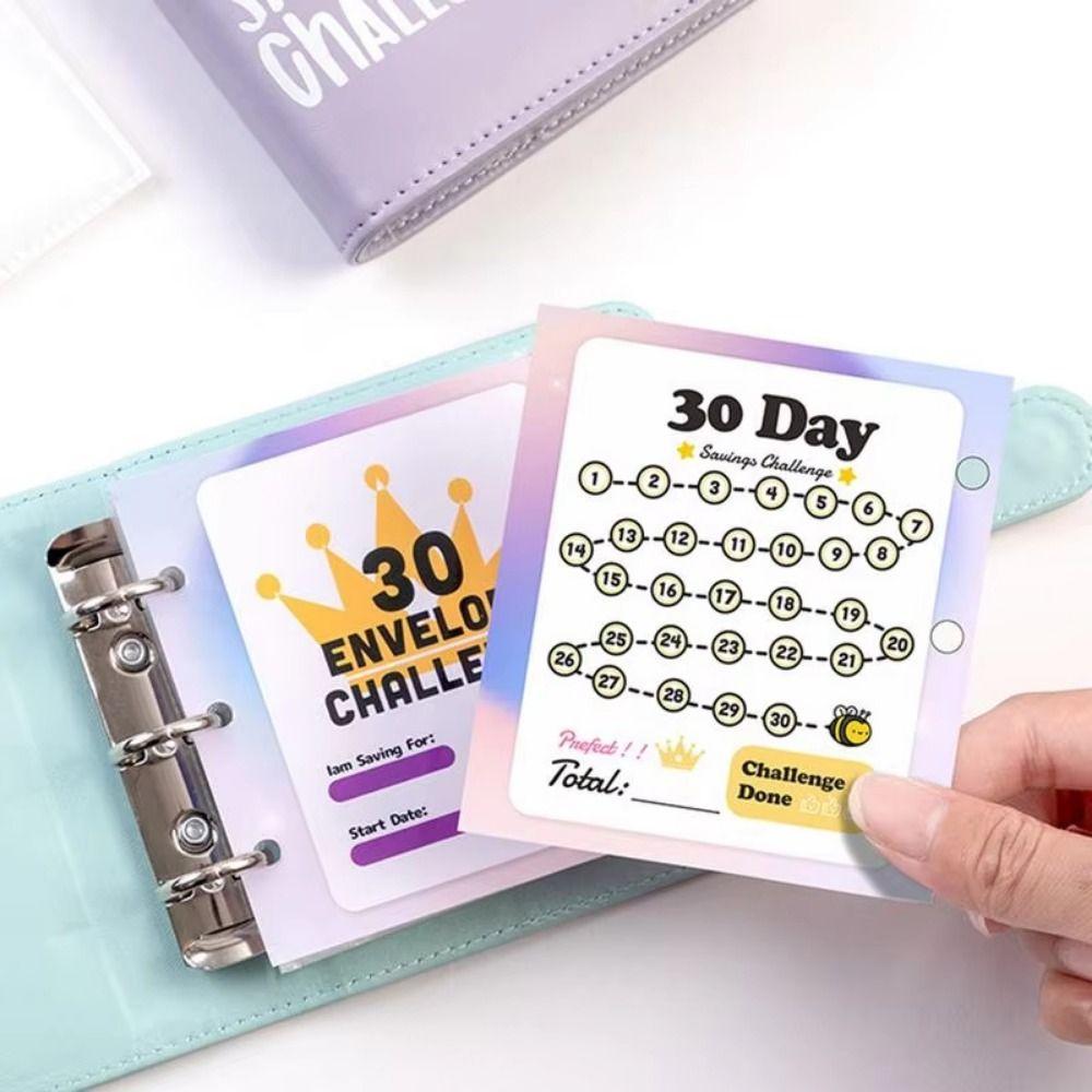 PU Leather Money Saving Challenge Book 30 Envelope Challenge Binder  Money Saving Challenge