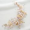 SWEETV Gold Wedding Hair Clip Comb Handmade Bridal Hair Accessories for Women Wedding