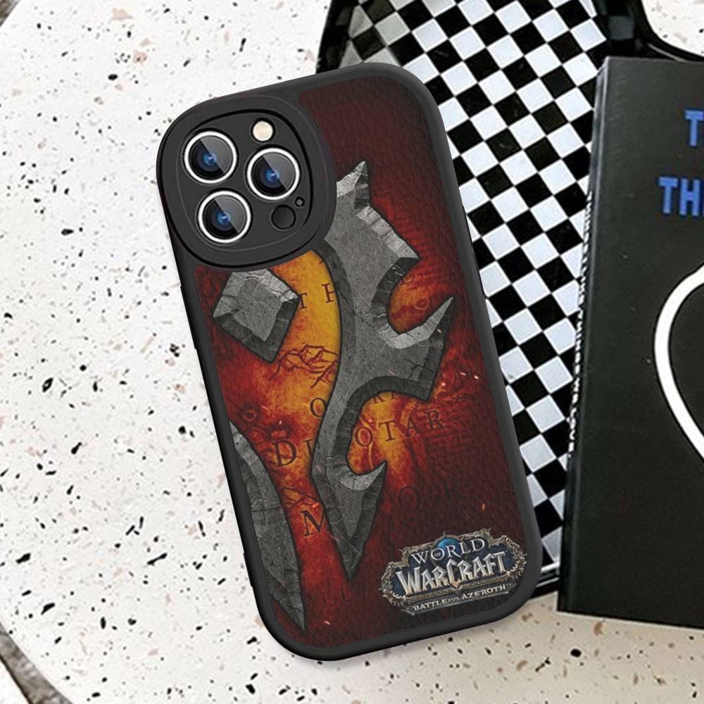 Game World Of Warcraft Leather Phone Case For IPhone 15 14 13 Pro Max 12 11 16 Plus Phone Cover