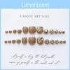 J-095 Champagne Diamond Toe Nail Stickers Glitter Foot Nail Art Pre-made Sparkling Foot Nail Decals