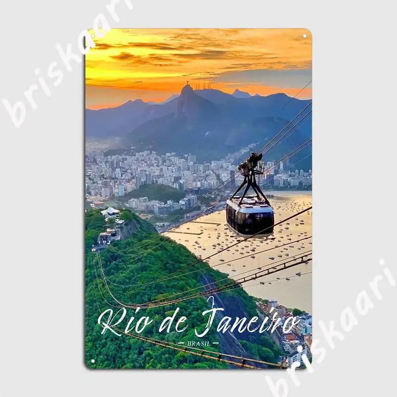 Rio De Janeiro Metal Sign Custom Pub Garage Pub Plaques Tin Sign Posters 20X30CM