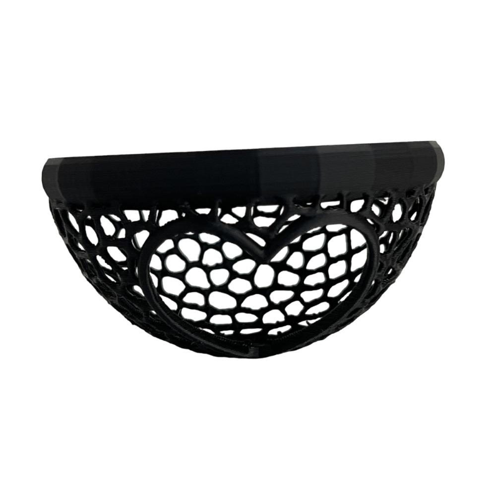 3-in-1 Aquarium Floating Cave 3D Printing Heart-shaped Hammock Feeding Ring & Resting Spot Safe Decorative Betta Cave