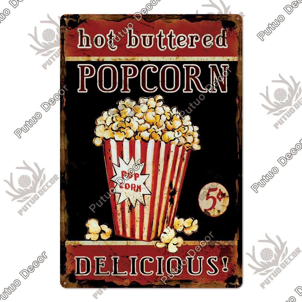 Decor Cinema Vintage Metal Plaque Metal Sign Tin Sign Iron Poster for Movie Theater Club Living Room Home Wall Decor