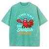 Lobster Seafood Shellfish Food Luxury Designer Mens High Quality Custom T Shirt Mens Funny Washed Clothes