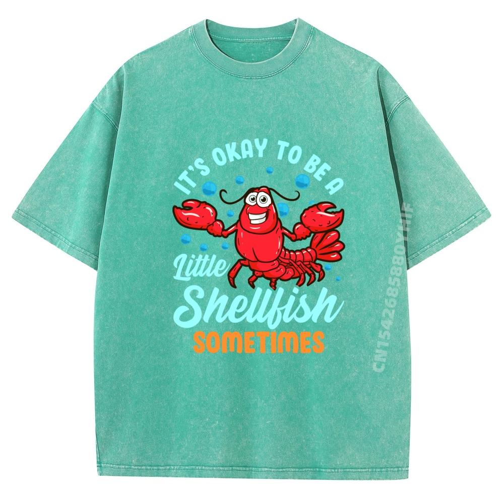 Lobster Seafood Shellfish Food Luxury Designer Mens High Quality Custom T Shirt Mens Funny Washed Clothes
