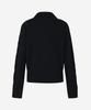 LORDLOAR Two-Way Windproof Zip-Up Knit Black
