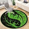1pc Yin Yang Tree Office Round Area Rug, Indoor Mat Suitable For Office, Under Office Chairs Bedroom Living Room Home Decor205