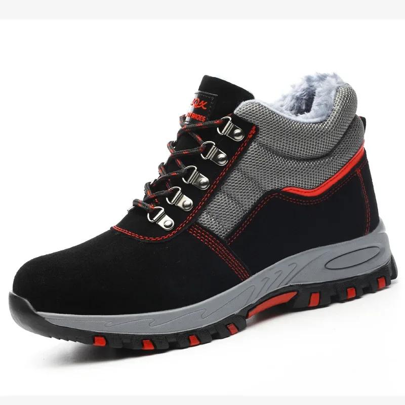 Fashion High Quality Men Safety Boots Work Boots Steel Toe Shoes Puncture-Proof Male Boot Winter Boots Warm Safety Botines for Men Botas