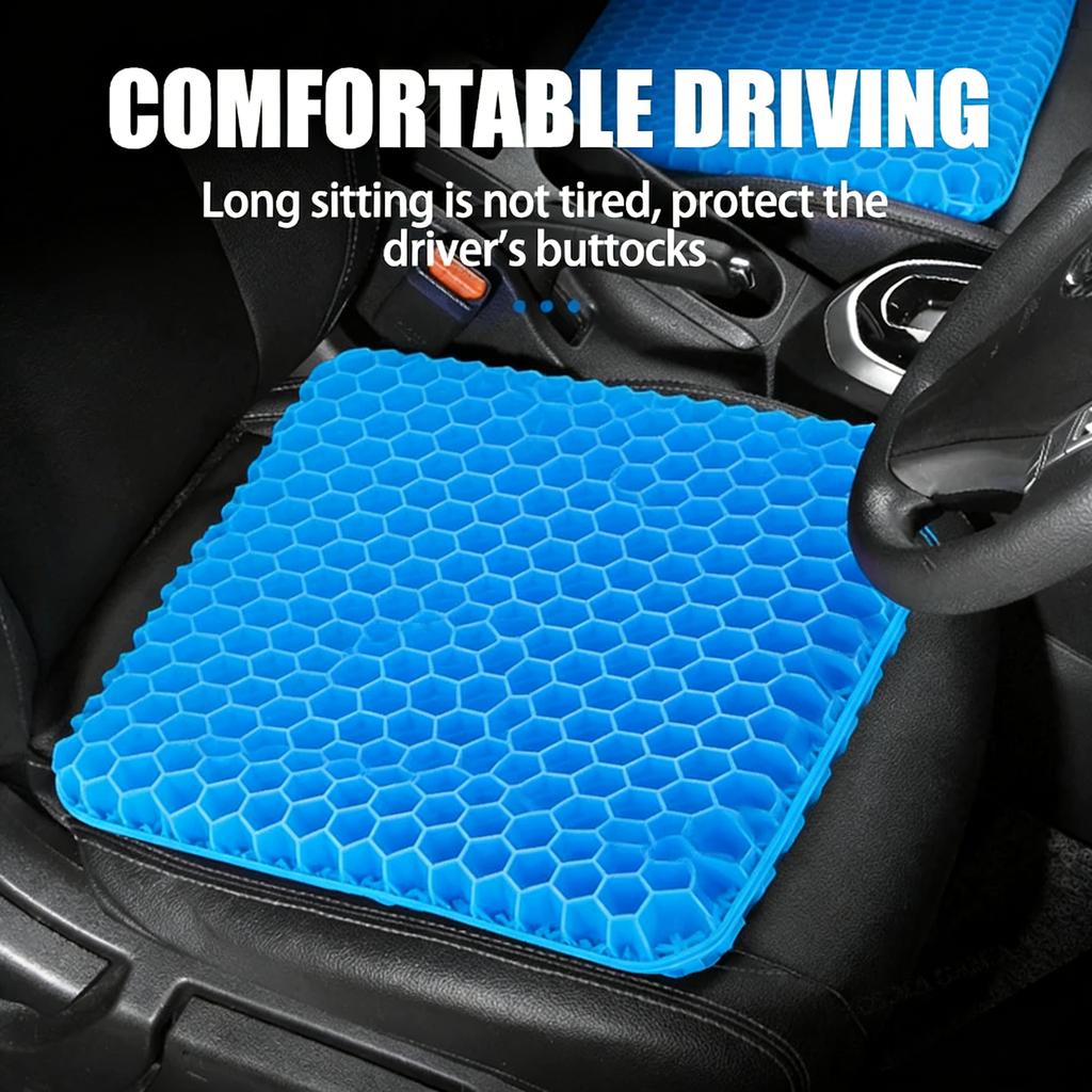 Summer Car Seat Cushion Breathable Honeycomb Gel Pad Decompression for Back Tailbone Pain Office Wheelchair Use