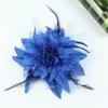 S161020 Large Lily Flower Hair Clip Feather Headpiece for Women Silk Cloth Foam Gauze Diameter 14CM
