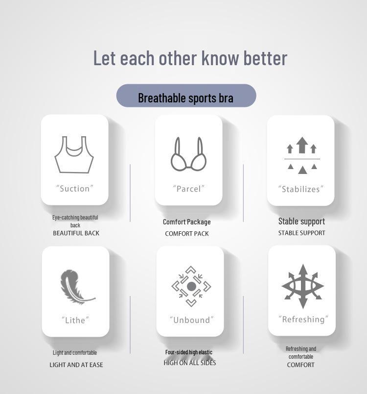 Women's Shockproof Athletic Bra - Cross-border Beautiful Back Design for Running and Yoga