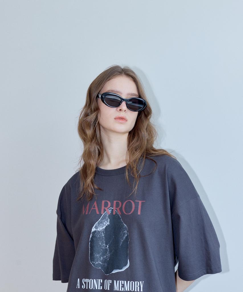 MARROT Stone Oversized T-Shirt_Charcoal