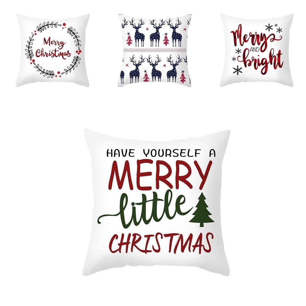Lebhafter Cartoon Weihnachts-Kissenbezug Ideal für Heim-Sofa-Dekor mit Weihnachtsbaum