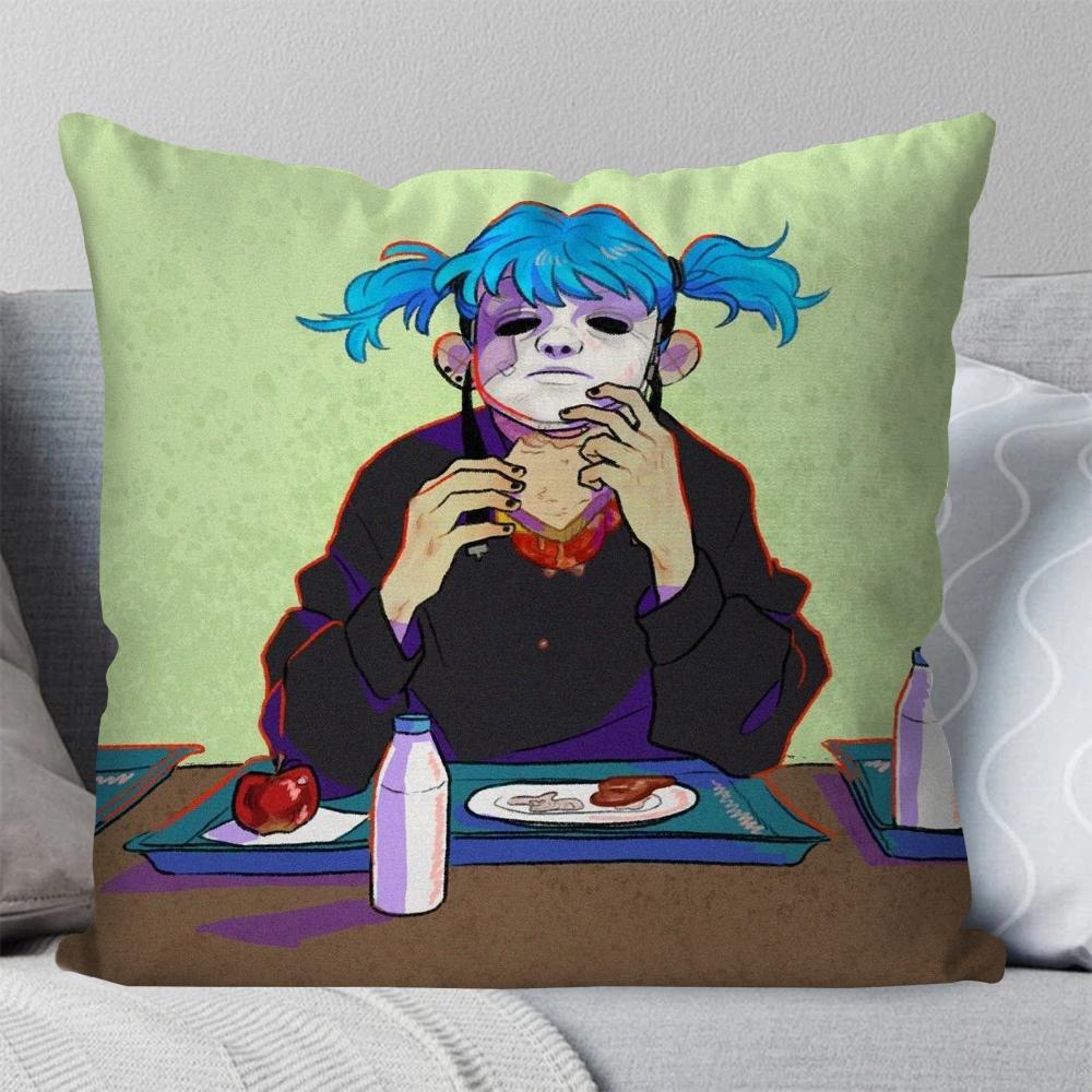 Game Sally Face Pillow Case Square Pillow Bedroom Sofa Leisure Comfort Cushion Car Living Room Home Decoration 40X40