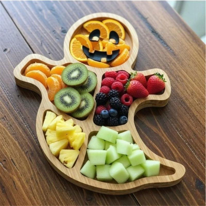 Festival Snacks Platter Halloween Party Essential Wooden Appetizer Tray For Cheese Meat Fruit Display