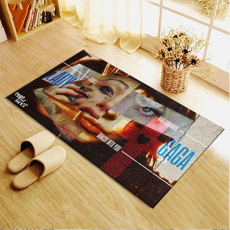 Gaga Poster Teppich für Wohnzimmer Schlafzimmer Zuhause Sofadekoration, Kinderspiel Rutschfeste Bodenmatte