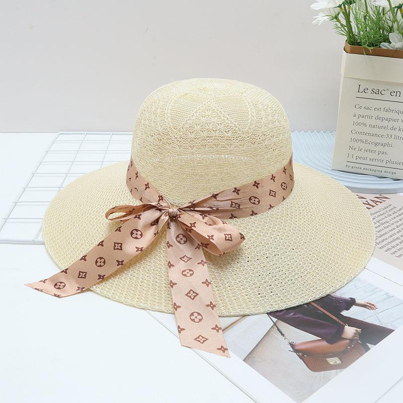 Straw Straw Hat Women's Big Eaves Beach Hat Summer Shading Sun Hat Outdoor Travel Seaside Spring and Autumn Versatile