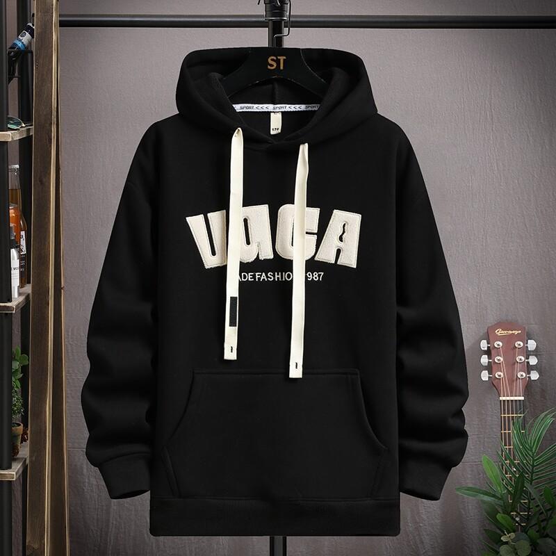 Spring New Hooded Sweatshirt for Men and Women Middle School Students Trendy Long-sleeved Base Top Teenager Fashion Jacket