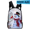Classic Popular Merry Christmas Notebook Backpacks Pupil School Bags 3D Print Oxford Waterproof Boys/Girls Laptop Backpacks