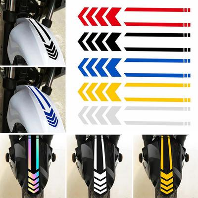 Kişiselleştirilmiş Motosiklet Çamurluğu Araba Etiketi Yansıtıcı Ok Çizgisi Uyarı Etiketi Elektrikli Araba Vinil Çıkartma Etiketleri Motosiklet